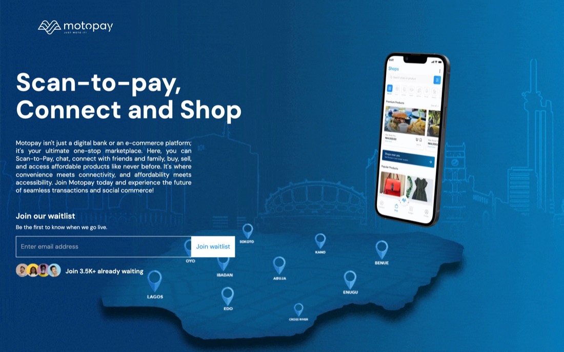 MotoPay website screenshot 1